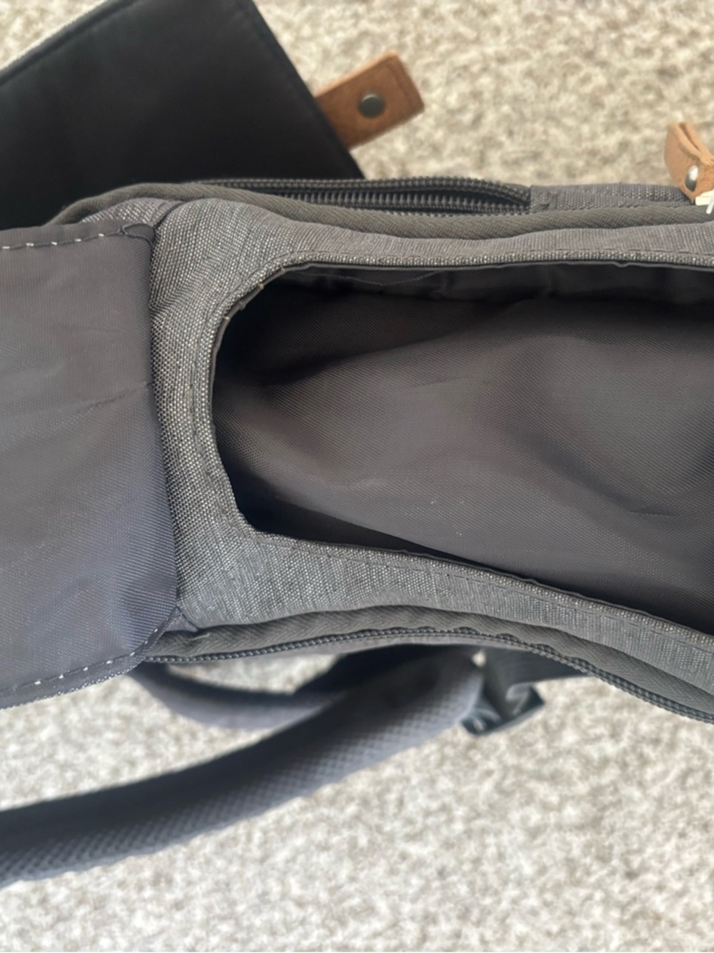 Eddie Bauer Diaper Bag Backpack Gray/Tan - Picture 4 of 9